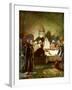 Jesus tells his disciples that he will be betrayed - Bible-William Brassey Hole-Framed Premium Giclee Print