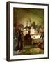 Jesus tells his disciples that he will be betrayed - Bible-William Brassey Hole-Framed Premium Giclee Print