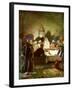 Jesus tells his disciples that he will be betrayed - Bible-William Brassey Hole-Framed Premium Giclee Print