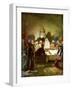 Jesus tells his disciples that he will be betrayed - Bible-William Brassey Hole-Framed Giclee Print