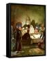 Jesus tells his disciples that he will be betrayed - Bible-William Brassey Hole-Framed Stretched Canvas