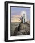 Jesus Tempted by the Devil. Engraving. Colored.-Tarker-Framed Giclee Print