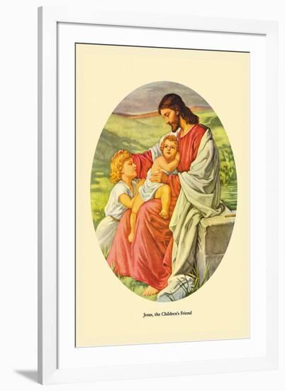 Jesus, The Children's Friend-Plockhorst-Framed Art Print