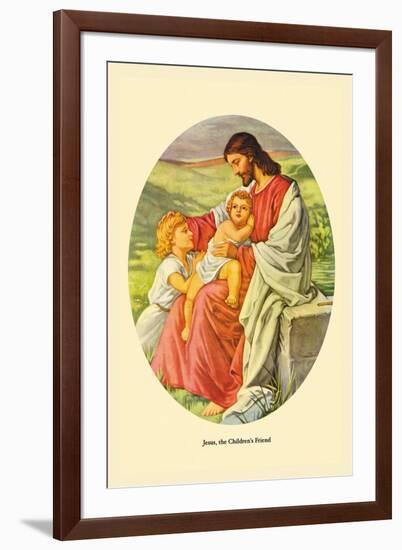 Jesus, The Children's Friend-Plockhorst-Framed Art Print