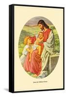 Jesus, The Children's Friend-Plockhorst-Framed Stretched Canvas