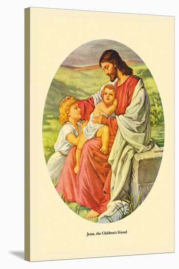 Jesus, The Children's Friend-Plockhorst-Stretched Canvas