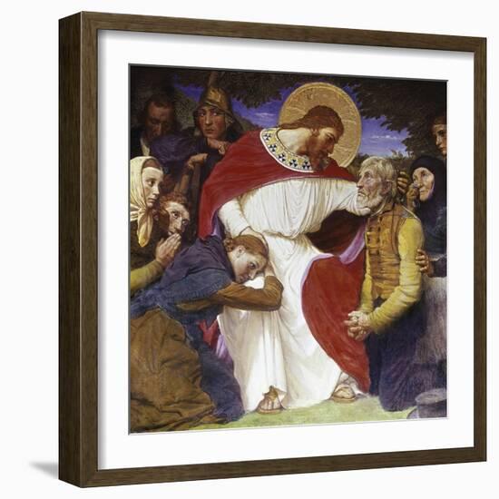 Jesus the Comforter-August Andreas Jerndorff-Framed Giclee Print