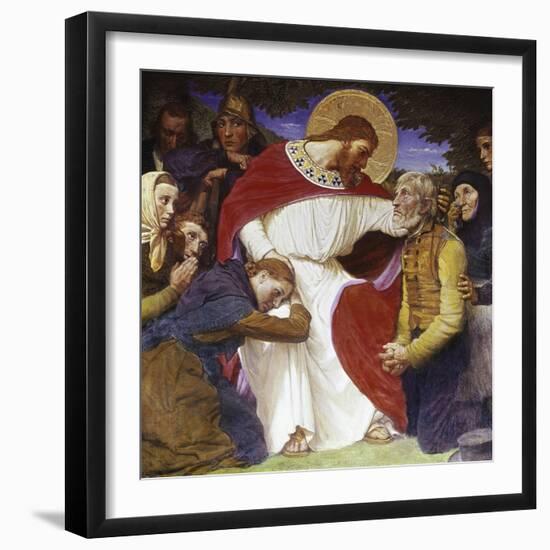 Jesus the Comforter-August Andreas Jerndorff-Framed Giclee Print