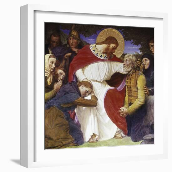 Jesus the Comforter-August Andreas Jerndorff-Framed Giclee Print