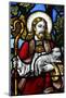 Jesus the Good Shepherd, 19th century stained glass in St. John's Anglican church, Sydney-Godong-Mounted Photographic Print