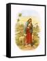 Jesus, the Good Shepherd-English-Framed Stretched Canvas