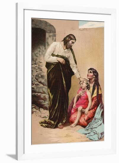 Jesus the Healer of All Ills-English School-Framed Giclee Print