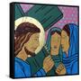 Jesus & the women of Jerusalem-Sara Hayward-Framed Stretched Canvas