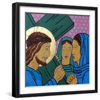 Jesus & the women of Jerusalem-Sara Hayward-Framed Giclee Print