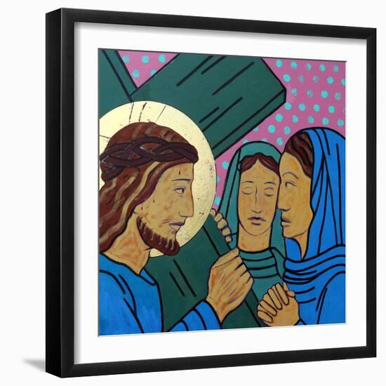 Jesus & the women of Jerusalem-Sara Hayward-Framed Giclee Print