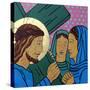 Jesus & the women of Jerusalem-Sara Hayward-Stretched Canvas