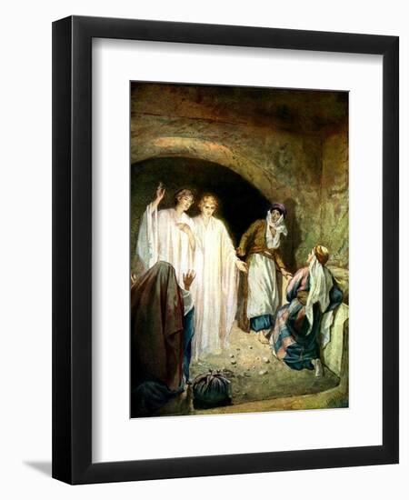 Jesus' tomb is found empty - Bible-William Brassey Hole-Framed Premium Giclee Print