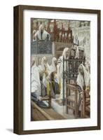 Jesus Unrolls the Book in the Synagogue, Illustration for 'The Life of Christ', C.1886-96-James Tissot-Framed Giclee Print