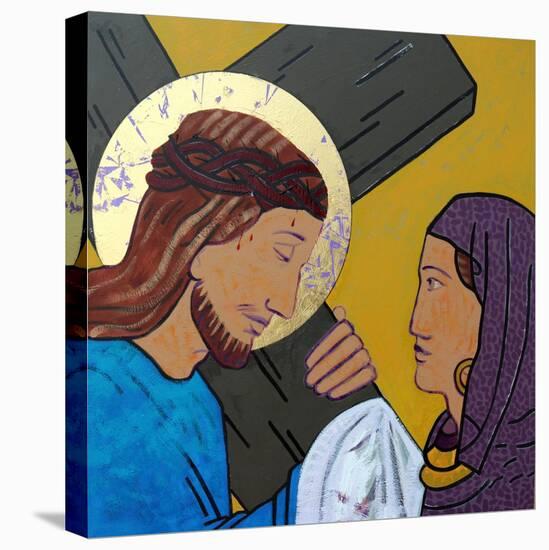 Jesus & Veronica-Sara Hayward-Stretched Canvas