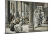 Jesus Walking on Solomon's Porch-James Tissot-Mounted Giclee Print