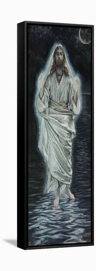 Jesus Walking on the Sea-James Tissot-Framed Stretched Canvas