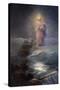 Jesus Walking on Water-Ivan Konstantinovich Aivazovsky-Stretched Canvas