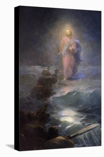 Jesus Walking on Water-Ivan Konstantinovich Aivazovsky-Stretched Canvas