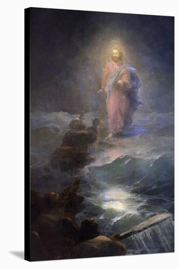 Jesus Walking on Water-Ivan Konstantinovich Aivazovsky-Stretched Canvas