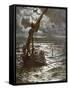 Jesus Walking Upon the Sea-William Brassey Hole-Framed Stretched Canvas