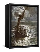 Jesus Walking Upon the Sea-William Brassey Hole-Framed Stretched Canvas