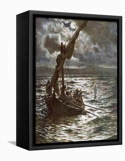 Jesus Walking Upon the Sea-William Brassey Hole-Framed Stretched Canvas