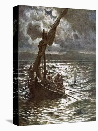 Jesus Walking Upon the Sea-William Brassey Hole-Stretched Canvas