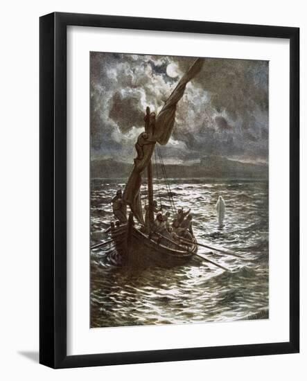 Jesus Walking Upon the Sea-William Brassey Hole-Framed Giclee Print