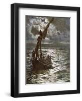 Jesus Walking Upon the Sea-William Brassey Hole-Framed Premium Giclee Print