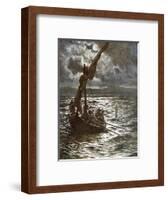 Jesus Walking Upon the Sea-William Brassey Hole-Framed Premium Giclee Print
