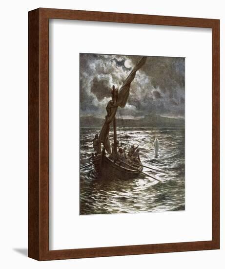 Jesus Walking Upon the Sea-William Brassey Hole-Framed Premium Giclee Print