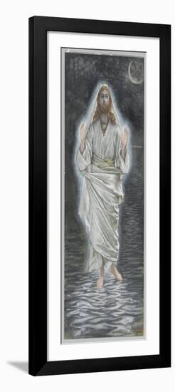 Jesus Walks on the Sea, Illustration from 'The Life of Our Lord Jesus Christ'-James Tissot-Framed Giclee Print