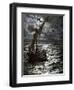 Jesus walks on the water - Bible-William Brassey Hole-Framed Premium Giclee Print