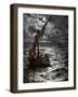 Jesus walks on the water - Bible-William Brassey Hole-Framed Giclee Print