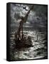 Jesus walks on the water - Bible-William Brassey Hole-Framed Stretched Canvas