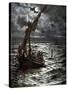 Jesus walks on the water - Bible-William Brassey Hole-Stretched Canvas