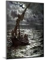 Jesus walks on the water - Bible-William Brassey Hole-Mounted Giclee Print