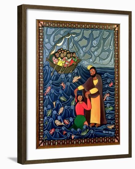 Jesus Walks on Water, 1998-Laura James-Framed Giclee Print