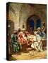 Jesus washes Peter's feet - Bible-William Brassey Hole-Stretched Canvas
