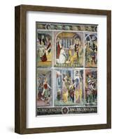 Jesus Washing Apostles' Feet and Denial of St. Peter-Giovanni Canavesio-Framed Giclee Print