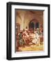Jesus Washing His Disciples' Feet-William Brassey Hole-Framed Premium Giclee Print