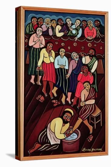 Jesus Washing the Disciples' Feet, 2000-Laura James-Stretched Canvas