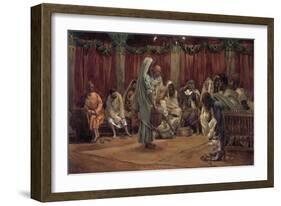 Jesus Washing the Disciples' Feet, Illustration for 'The Life of Christ', C.1886-94-James Tissot-Framed Giclee Print