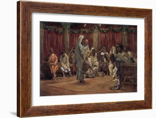 Jesus Washing the Disciples' Feet, Illustration for 'The Life of Christ', C.1886-94-James Tissot-Framed Giclee Print