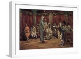 Jesus Washing the Disciples' Feet, Illustration for 'The Life of Christ', C.1886-94-James Tissot-Framed Giclee Print